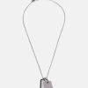 Diesel Hombre DOUBLE DOGTAGS - Collar - Silver-coloured