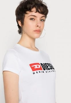 Diesel Mujer Camiseta Estampada - White -Ritmo Diesel Tienda 17ea33c38b75413f914c58d944dd0f1b