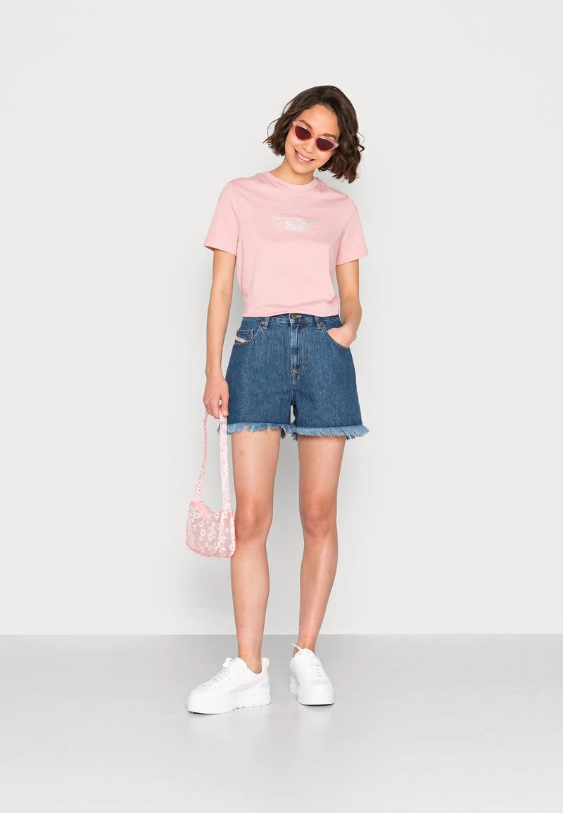 Diesel Mujer T-REG-HS1 - Camiseta Básica - Soft Pink 4 Diesel Mujer T-REG-HS1 - Camiseta Básica - Soft Pink - Imagen 2