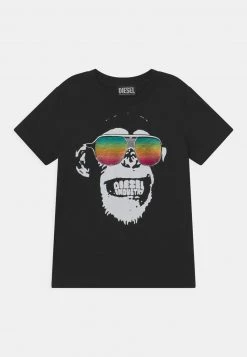 Diesel Niños TONKEY - Camiseta Estampada - Nero