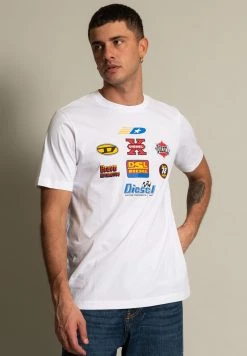 Diesel Hombre REGULAR FIT - Camiseta Estampada - Weiß