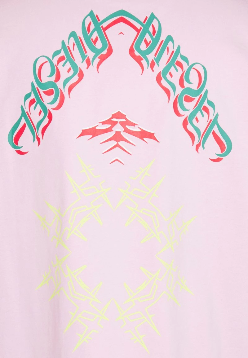 Diesel Hombre T-JUST-E14 - Camiseta Estampada - Rosa 5 Diesel Hombre T-JUST-E14 - Camiseta Estampada - Rosa - Imagen 3