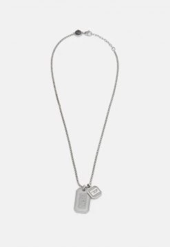 Diesel Hombre DOUBLE DOGTAGS - Collar - Silver-coloured
