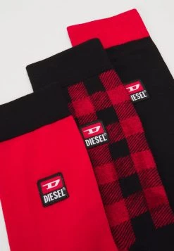 Diesel Hombre HERMINE 3 PACK - Calcetines - Red/black -Ritmo Diesel Tienda 537bc1da76364900b031cf1628073e22