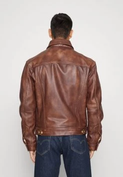 Diesel Hombre LRILEY - Chaqueta De Cuero - Brown -Ritmo Diesel Tienda 5a6ad632a68c45b4bee5daa407804c8c
