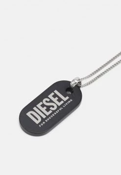 Diesel Hombre Collar - Silver-coloured/black -Ritmo Diesel Tienda 5f166b2f2bf947ca8f99f2613bc59069