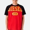 Diesel Hombre CAM CON UN - Camiseta Estampada - Rojo -Ritmo Diesel Tienda 633d9f04ff2143548a115dacb0148e04