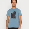 Diesel Hombre DIEGOR - Camiseta Estampada - Blue