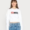 Diesel Mujer F-SLIMMY-DIV - Sudadera - White -Ritmo Diesel Tienda 78456ab4e86145b1b284444e704170c5