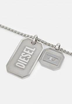 Diesel Hombre DOUBLE DOGTAGS - Collar - Silver-coloured -Ritmo Diesel Tienda 786a6effe3644f8485e6d5409da4ec60