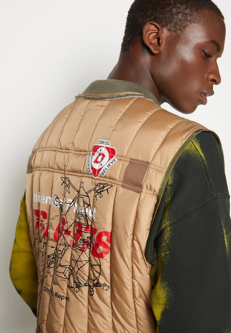 Diesel Hombre J-HAWLEY - Chaleco - Beige 6 Diesel Hombre J-HAWLEY - Chaleco - Beige - Imagen 4