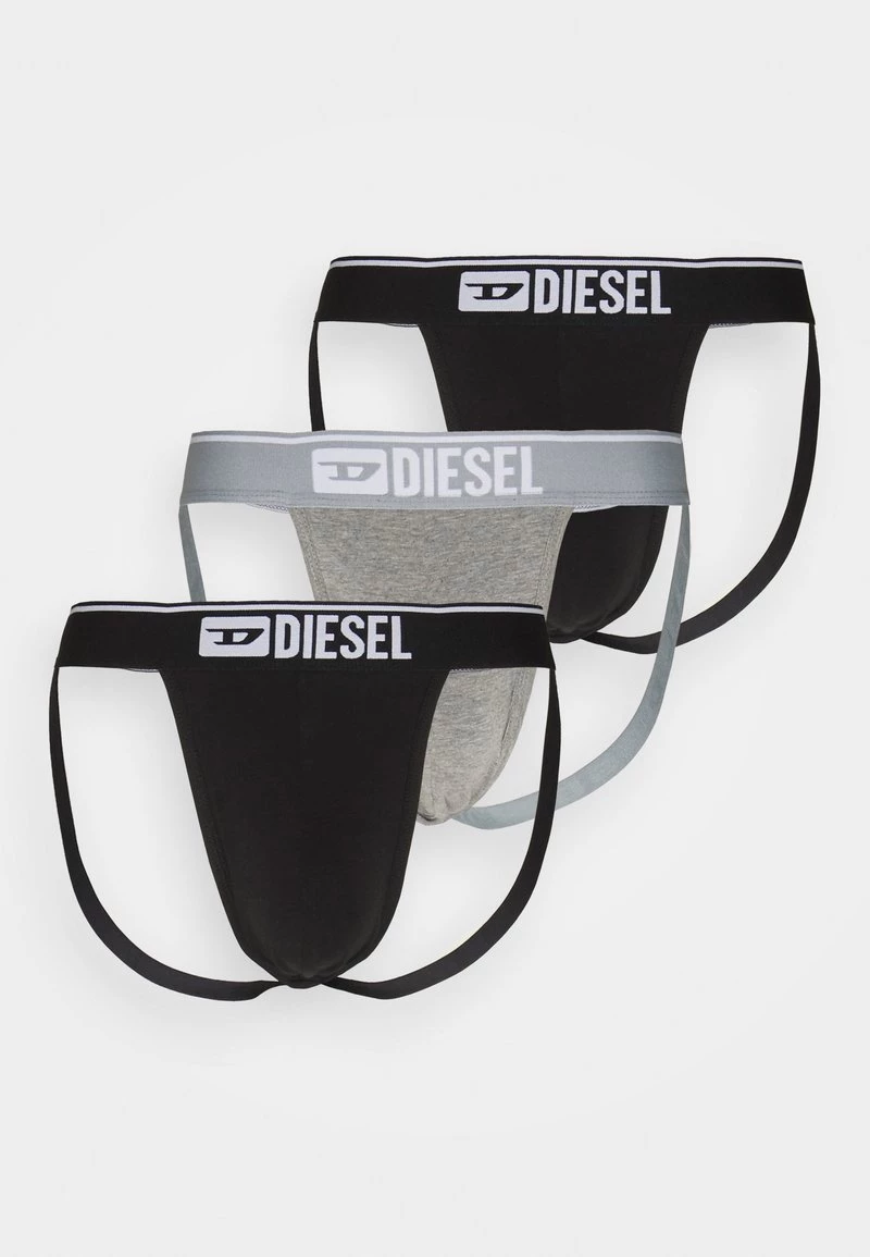 Diesel Hombre JOCKY 3 PACK - Braguitas - Black/gray 3 Diesel Hombre JOCKY 3 PACK - Braguitas - Black/gray