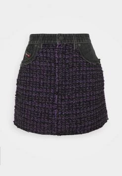 Diesel Mujer O-SAN - Minifalda - Black/purple