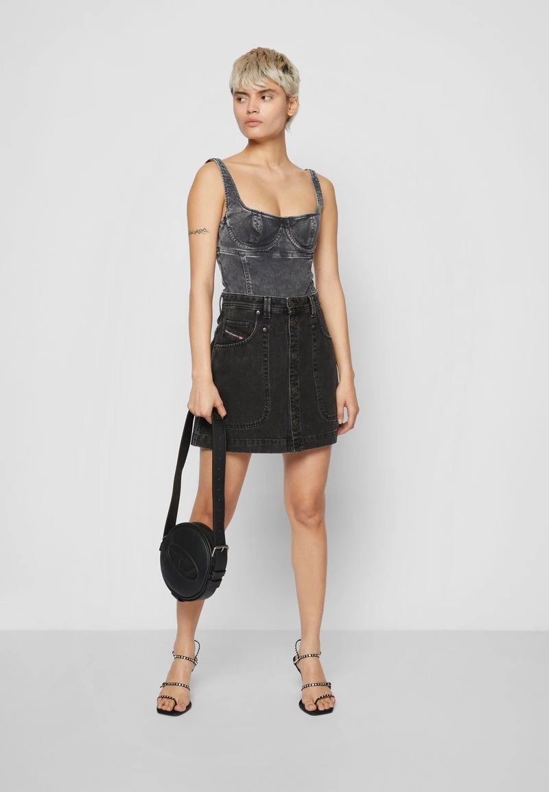 Mujer DE-ALBUS DIESEL LIBRARY - Minifalda - Black/gray 4 Mujer DE-ALBUS DIESEL LIBRARY - Minifalda - Black/gray - Imagen 2