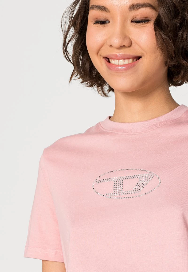 Diesel Mujer T-REG-HS1 - Camiseta Básica - Soft Pink 7 Diesel Mujer T-REG-HS1 - Camiseta Básica - Soft Pink - Imagen 5