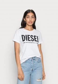 Diesel Mujer T-SILY-WX MAGLIETTA - Camiseta Estampada - White