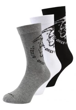 Diesel Hombre RAY SOCKS 3PACK - Calcetines - Schwarz/weiß/grau