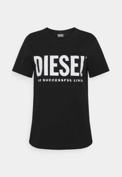 Diesel Mujer SILY LOGO - Camiseta Estampada - Schwarz