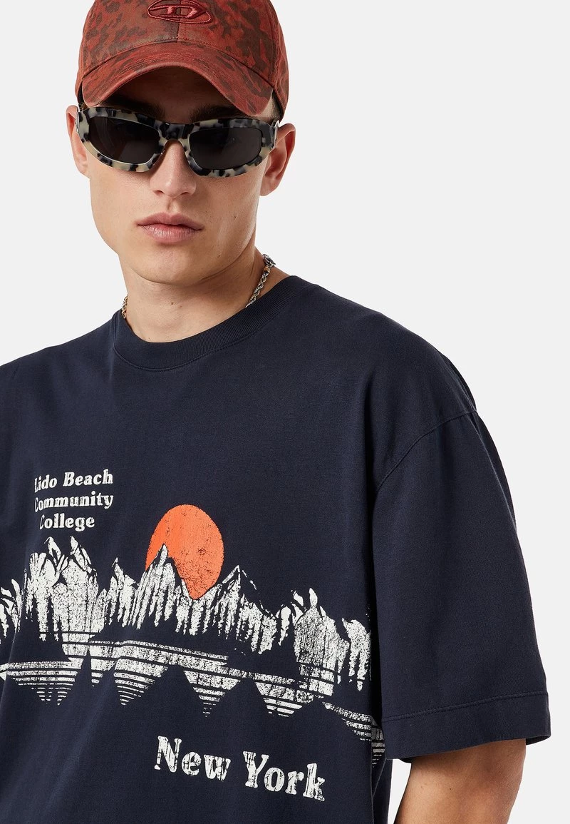 Diesel Hombre T-WASH - Camiseta Estampada - Dark Blue 6 Diesel Hombre T-WASH - Camiseta Estampada - Dark Blue - Imagen 4