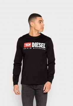 Diesel Hombre T JUST LS DIV - Camiseta De Manga Larga - Black