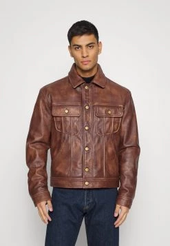 Diesel Hombre LRILEY - Chaqueta De Cuero - Brown