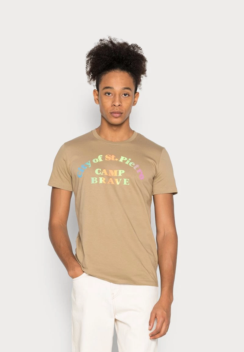 Diesel Hombre T-INY-C1 - Camiseta Estampada - Beige 3 Diesel Hombre T-INY-C1 - Camiseta Estampada - Beige