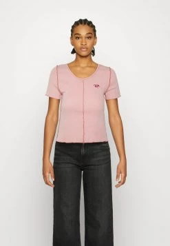 Diesel Mujer Camiseta Básica - Pink