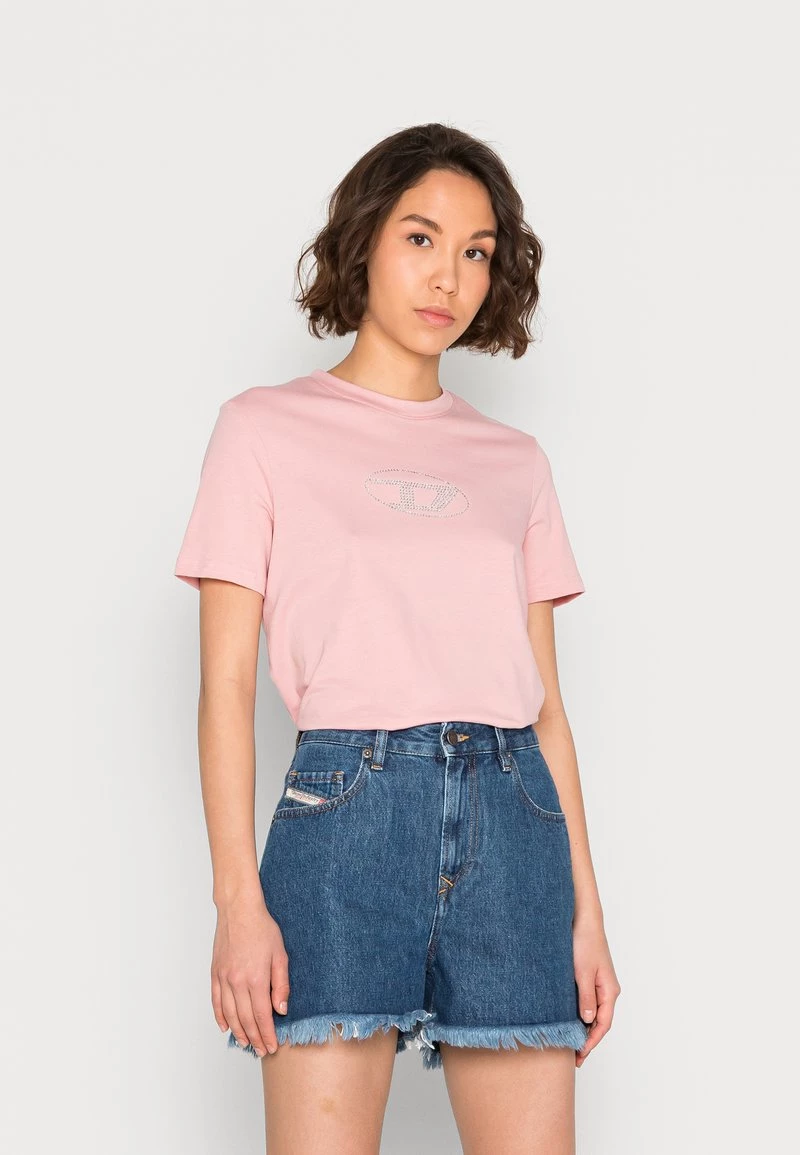 Diesel Mujer T-REG-HS1 - Camiseta Básica - Soft Pink 3 Diesel Mujer T-REG-HS1 - Camiseta Básica - Soft Pink